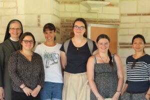 Lors du pèlerinage à la Tuilerie